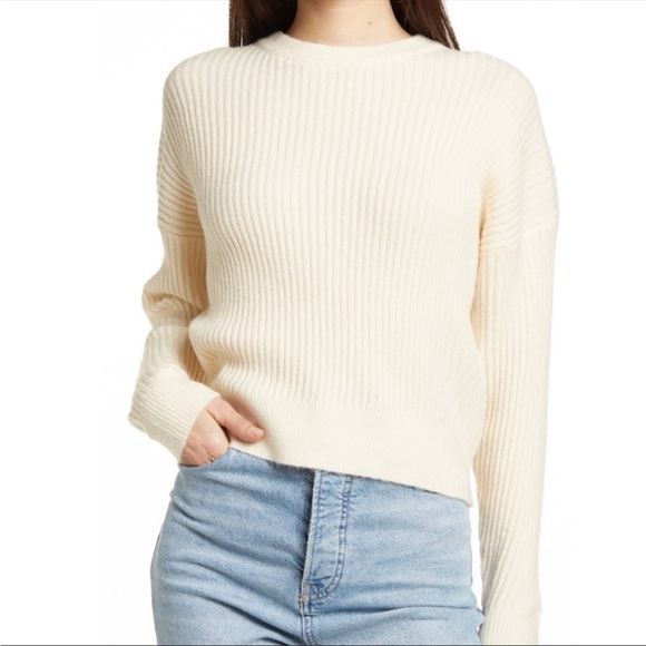 Elodie Sweaters - Elodie Crewneck Crop Sweater